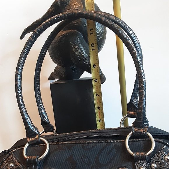 BLACK STUDDED HANDBAG/PURSE - Picture 5 of 7